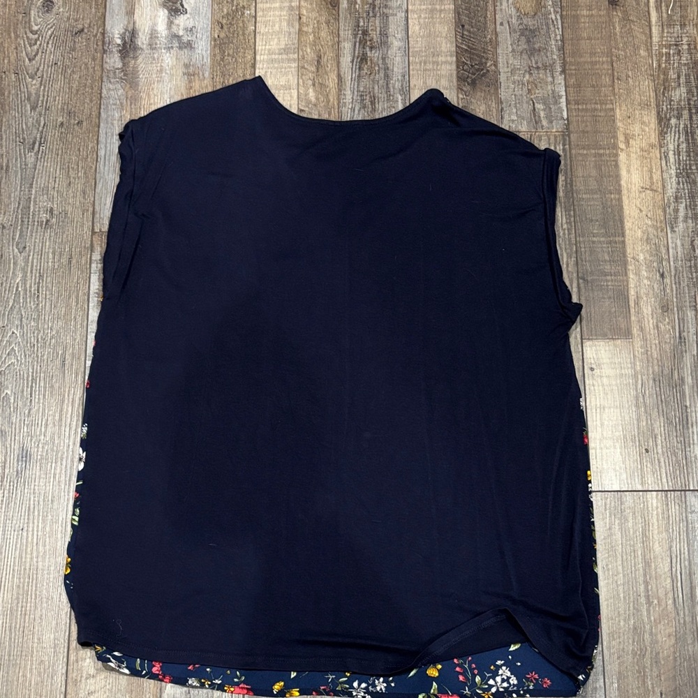 Papermoon Floral Print Blouse - Navy and Multicolor - Picture 3 of 3